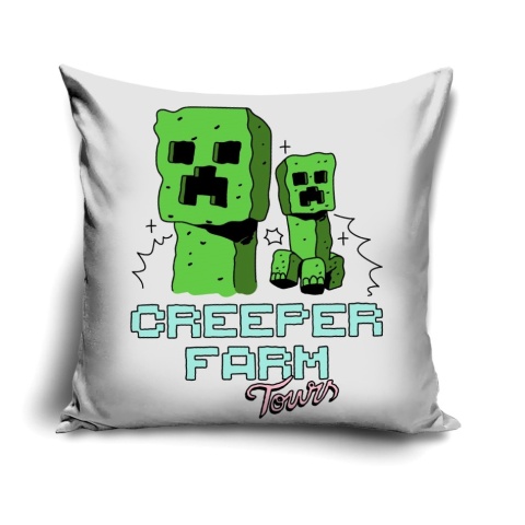 Poszewka na poduszkę jasiek Minecraft dekoracyjna welur 40x40 Velvet