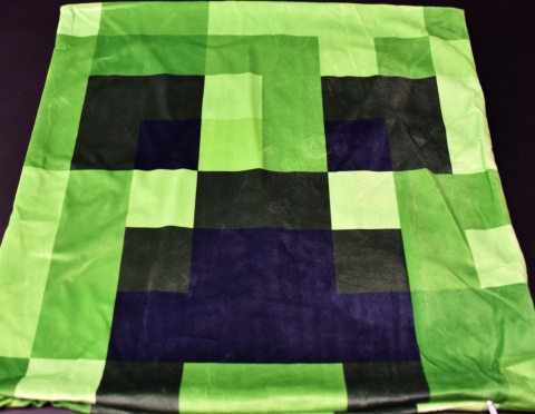 Poszewka na poduszkę jasiek Minecraft Creeper dekoracyjna welur 40x40 Velvet
