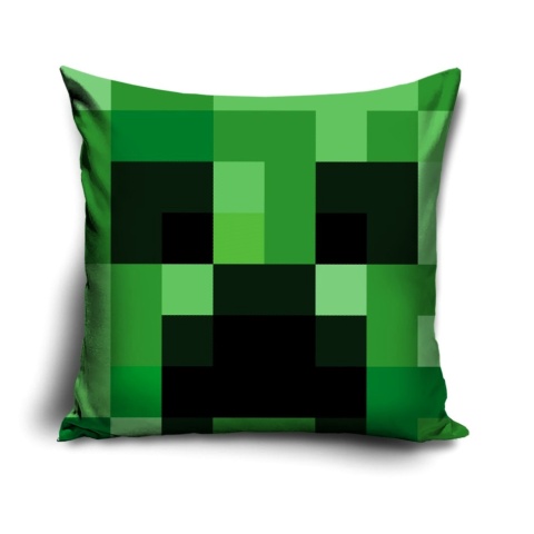 Poszewka na poduszkę jasiek Minecraft Creeper dekoracyjna welur 40x40 Velvet