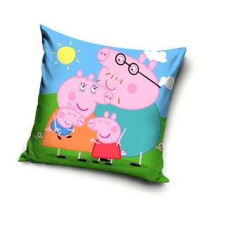 Poszewka na poduszkę jasiek Świnka Peppa Pig dekoracyjna welur 40x40 Velvet