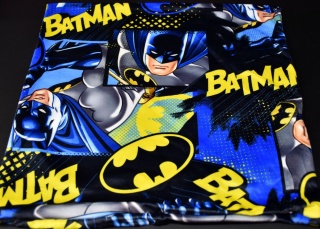 Poszewka na poduszkę jasiek Batman dekoracyjna welur dziecięca 40x40 Velvet