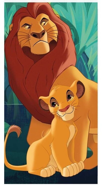 Ręcznik kąpielowy plażowy szybkoschnący Król Lew Simba 70x140