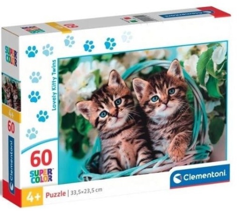 Kot kociak Lovely Kitty Twins Puzzle Clementoni 60 EL 26599