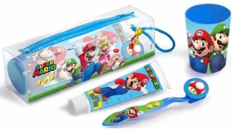 Szczoteczka do zębów pasta kubek zestaw SUPER MARIO