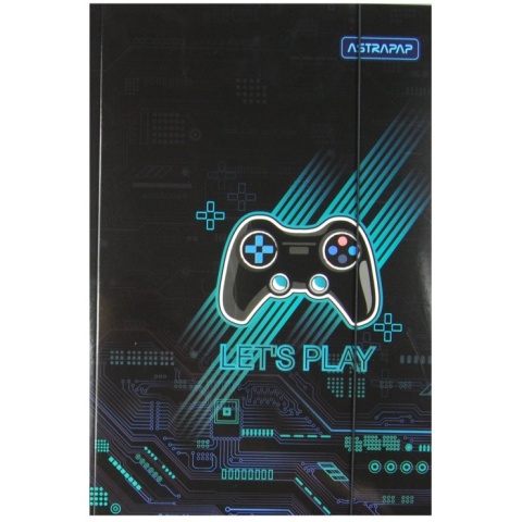 Teczka z gumką A4 na dokumenty let's Play dla gracza ASTRAPAP