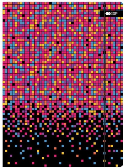 Teczka z gumką A4 na dokumenty rysunkowa pixel PIXI Disco Happy Color