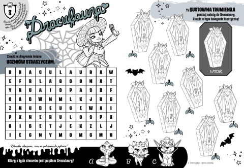 Wydrapywanka + rysik dwustronne zdrapki z kolorowanką MONSTER HIGH