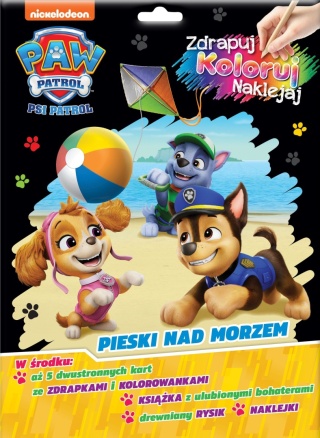 Wydrapywanka + rysik dwustronne kolorowe zdrapki z kolorowanką PSI PATROL