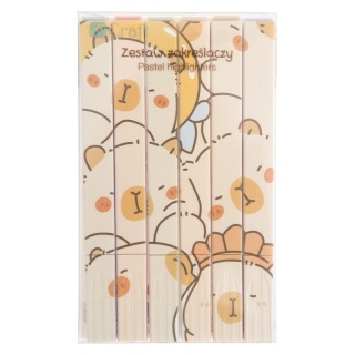 Zakreślacze pisaki z obrazkiem Kapibara 6 kolorów Dpcraft