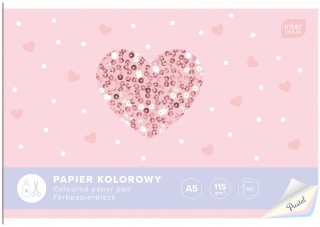 Zeszyt papierów kolorowych pastelowych 10 szt A5 Interdruk