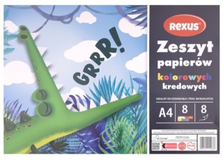 Zeszyt papierów kolorowych wycinanka 8 szt A4 Benjamin