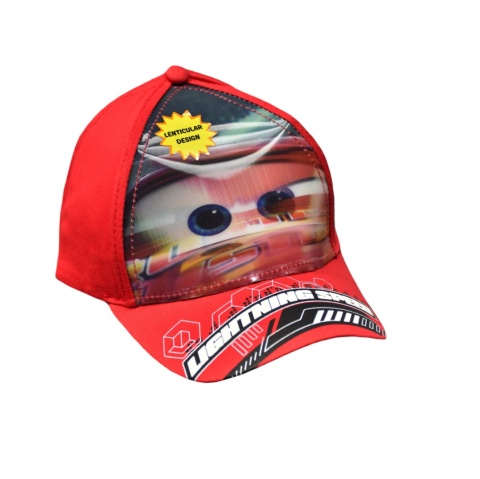 Czapka z daszkiem Auta Zygzak Mcqueen nadruk soczewkowy 5-6 lat 52 cm