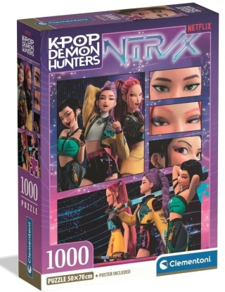 K-POP Demon Hunters Huntrix 70x50cm Puzzle Clementoni 1000 EL 37125