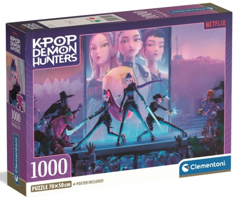 K-POP Demon Hunters Huntrix 70x50cm Puzzle Clementoni 1000 EL 37121