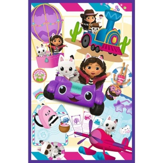 Koci domek Gabi kolorowe dni Trefl Puzzle 3x80 3w1 3 x 80 EL 34882