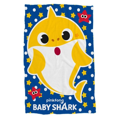 Kocyk koc polarowy dziecięcy BABY SHARK REKIN flanelowy 90x140 cm