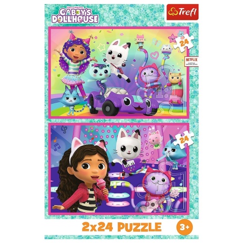 Koci domek Gabi Trefl Puzzle 2x24 2w1 2 x 24 EL 34433