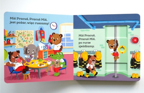 MIŚ PRACUŚ. STRAŻ POŻARNA książka interaktywna z ruchomymi elementami