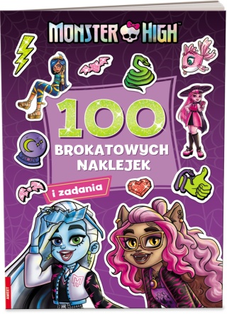 Monster High 100 brokatowych naklejek i zadania rebusy labirynty