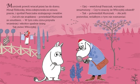 Muminki Muminek i i pierwszy śnieg czytanka z dużymi literami