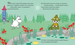 Muminki Muminek i urodzinowy guzik czytanka z dużymi literami