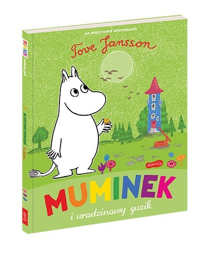 Muminki Muminek i urodzinowy guzik czytanka z dużymi literami