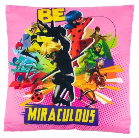 Biedronka i Czarny Kot poduszka dekoracyjna na piżamę jasiek 40x40cm