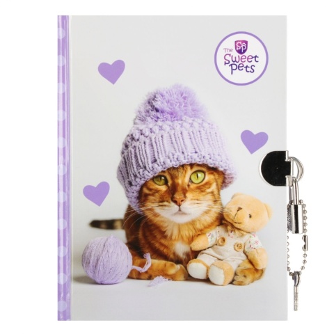 Notatnik notes pamiętnik z kłódką 62 k kot kotek