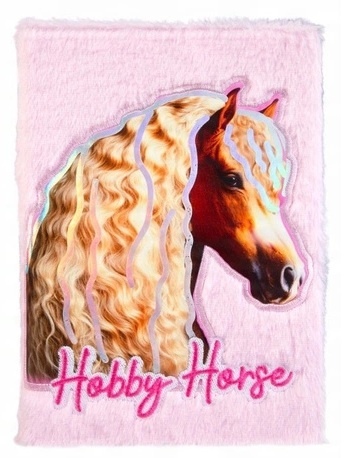Notatnik pamiętnik zeszyt puchaty kudłacz różowy koń Hobby Horse