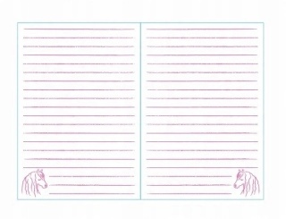 Notatnik pamiętnik zeszyt puchaty kudłacz różowy koń Hobby Horse