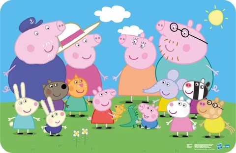 Podkładka na biurko stół ŚWINKA PEPPA przyjaciele 28x43