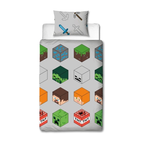 Pościel dziecięca Minecraft kostki 140x200 mikrofibra