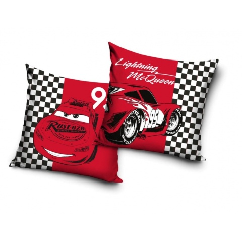 Poszewka na poduszkę jasiek Auta Zygzak Mcqueen dziecięca velvet 40x40