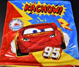 Poszewka na poduszkę jasiek Auta Zygzak Mcqueen dziecięca welur 40x40