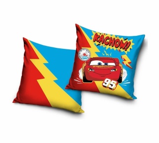 Poszewka na poduszkę jasiek Auta Zygzak Mcqueen dziecięca welur 40x40