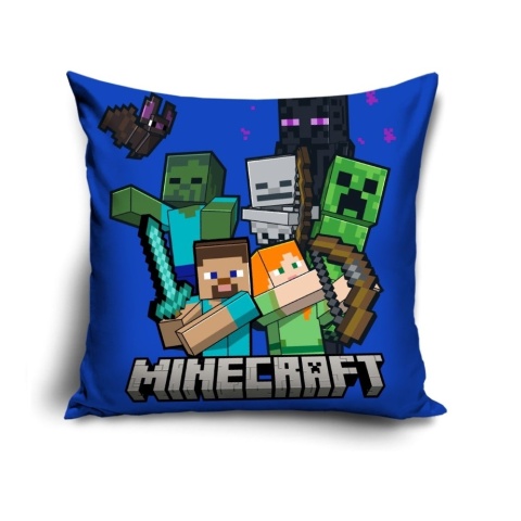 Poszewka na poduszkę jasiek Minecraft Creeper dekoracyjna welur 40x40