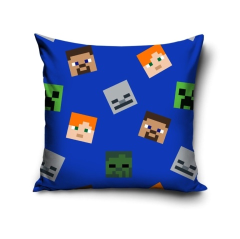 Poszewka na poduszkę jasiek Minecraft Creeper dekoracyjna welur 40x40