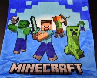 Poszewka na poduszkę jasiek Minecraft Creeper dekoracyjna welur 40x40