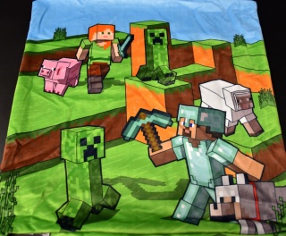 Poszewka na poduszkę jasiek Minecraft Creeper dekoracyjna welur 40x40