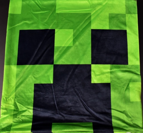 Poszewka na poduszkę jasiek Minecraft Creeper dekoracyjna welur 40x40