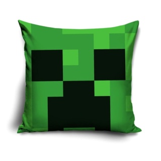 Poszewka na poduszkę jasiek Minecraft Creeper dekoracyjna welur 40x40