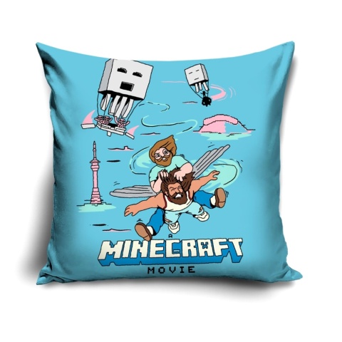 Poszewka na poduszkę jasiek Minecraft Film Creeper dekoracyjna welur 40x40