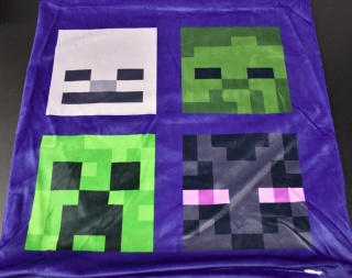 Poszewka na poduszkę jasiek Minecraft Creeper dekoracyjna welur 40x40