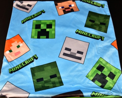 Poszewka na poduszkę jasiek Minecraft TNT Creeper dekoracyjna welur 40x40