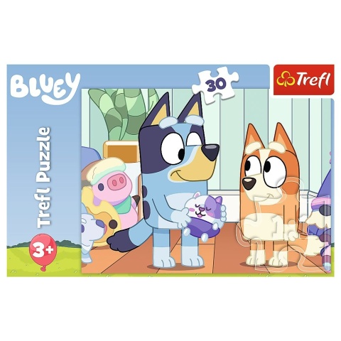 Z Bluey i Bingo zawsze jest wesoło pieski Trefl Puzzle 30 EL 18324