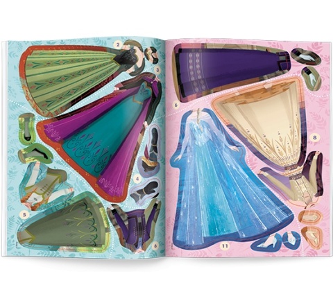 Ubieranki naklejanki Kraina Lodu Frozen brokatowe naklejki