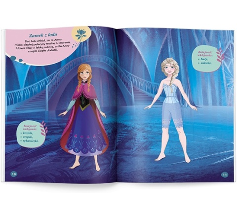 Ubieranki naklejanki Kraina Lodu Frozen brokatowe naklejki