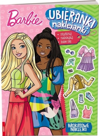 Ubieranki naklejanki brokatowe naklejki Barbie