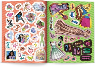 Ubieranki naklejanki brokatowe naklejki Barbie