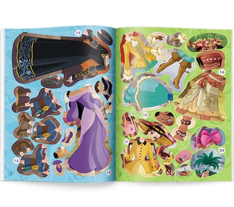 Ubieranki naklejanki brokatowe naklejki DISNEY KSIĘŻNICZKI